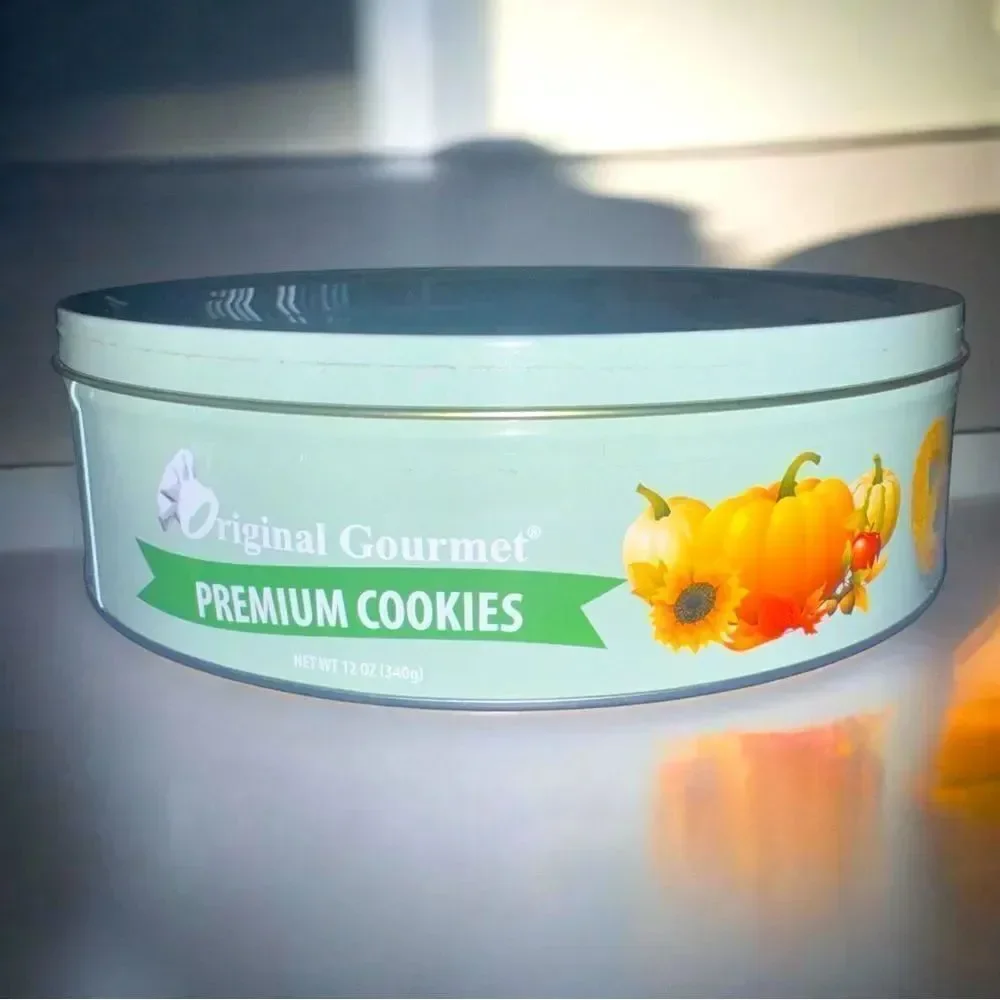 GIVE THANKS l Festive Autumn Round Cookie Tin